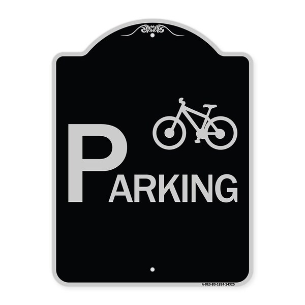 Signmission Bicycle Parking With Graphic Heavy-Gauge Aluminum Architectural Sign, 24" x 18", BS-1824-24325 A-DES-BS-1824-24325 - main